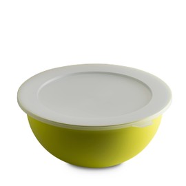Omada Large Kitchen Bowl with Lid of 6.5 L, Lightweight, Shatterproof, Dishwasher Safe, Sanaliving Line, Acid Green