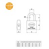 Amig - 60-40 Brass Chrome Nickel Padlock | Double Lock