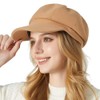 Redwestmelon Women's Newsboy Cap Retro Plaid Octagonal Hat Outdoor Sun