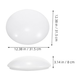 Gadpiparty Flush Mount Ceiling Light Shade,31.5cm Plastic Mushroom Light Shade Replacement Chandeliers Shade Light Fixture for Hallway Bathroom Bedroom White
