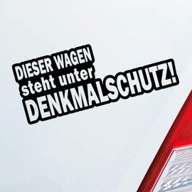 Car Sticker in your choice of colours – This Are Under Denkmal Protection Dub OEM Car Stickers JDM 20x8 cm/Sticker Film, matt black
