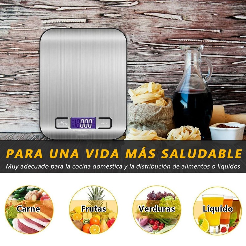 DQST Bascula Digital Cocina, Báscula para Alimentos, Utilizable con Carga