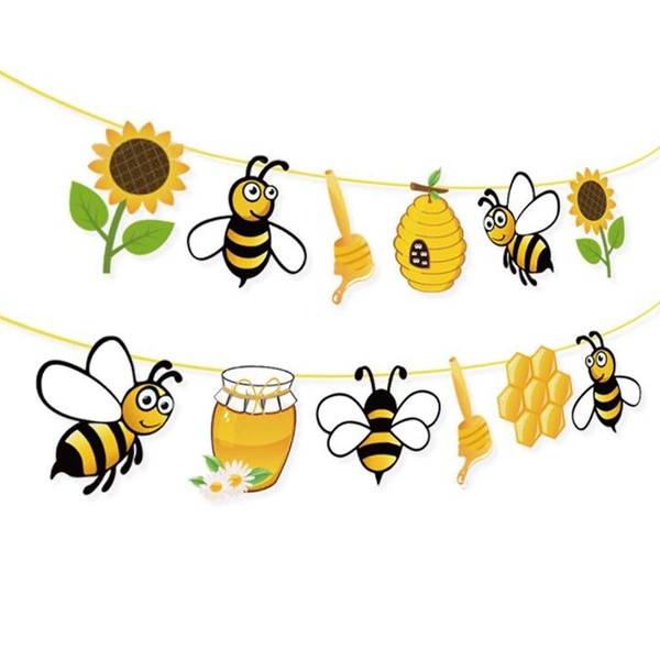 Bee Banner,Bumblebee Banner,Fairy Banner,Garden Banner,Bee Party Supplies,Bee Baby Shower,Bee Decoration for Girls,Kids,Adult,Home,Classroom,School,Bedroom