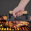 HEIHAK 2 Pack 8 x 4 Inch Cast Iron Grill