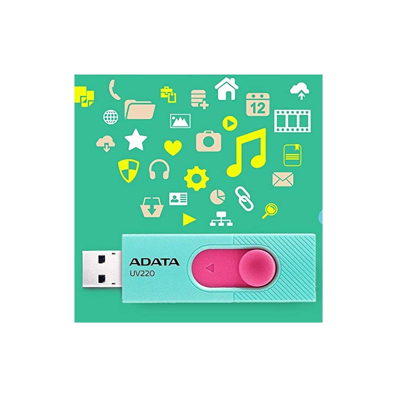 ADATA Memoria USB Portátil 2.0 32GB UV220 Tiffany Rosa