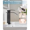 HOIGY Waterfall Bathroom Faucet Oil Rubbed Bronze, Brass 4 Ins