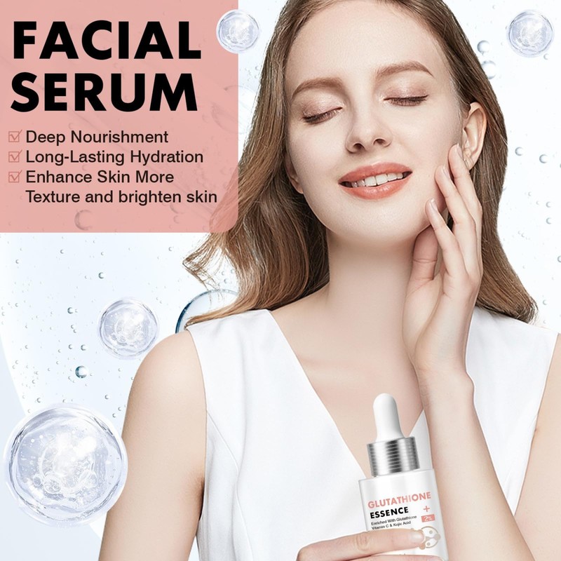 2PCS GLUTATHIONE ESSENCE Enriched With Glutathione Vitamin C & Kogke