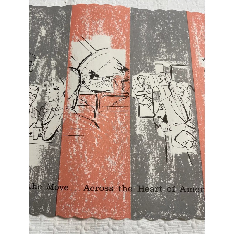 Vintage WABASH RAILROAD - Dining Car Placemat