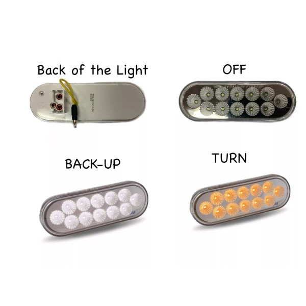 Trux 2 of Dual Function Oval Amber Turn Signal and
