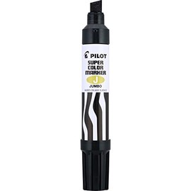 Pilot Marcador Permanente Jumbo, punta cincelada, tinta color negro, blíster con una pieza (43000)