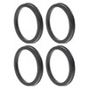 VekAuto 93.1mm to 78.1mm Car Wheel Hub Centric Rings Black