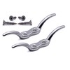 2pcs Flag rope cleat hooks 66mm marine grade stainless steel