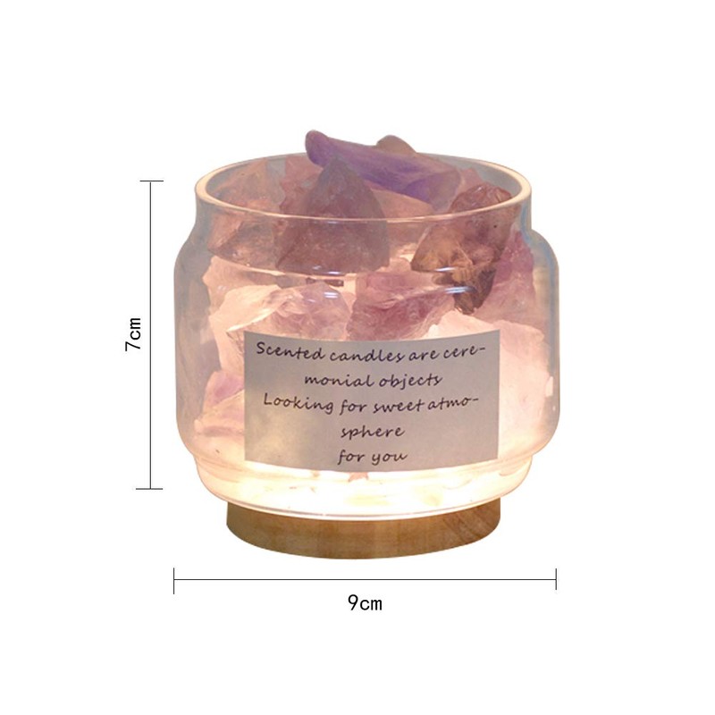 HIGHAWK Aroma Lamp, Aroma Light, Natural Crystal, Bedside Lamp, Air