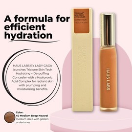 Haus Labs Triclone Skin Tech Hydrating + De-puffing Concealer with Fermented Arnica - 40 Medium Deep Golden
