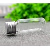 6 Empty Refillable Clear Plastic Bottles with Aluminum Screw Cap