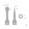 1/2-inch Drive Slotted Screwdriver Bit Socket/Drag Link Socket/Coin Driver, 7/8"