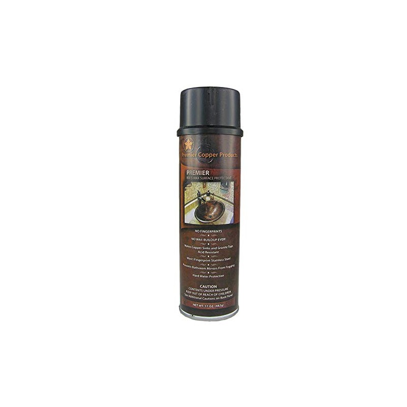 Premier Copper Products W900-WAX Copper Sink Wax Protectant, Clear