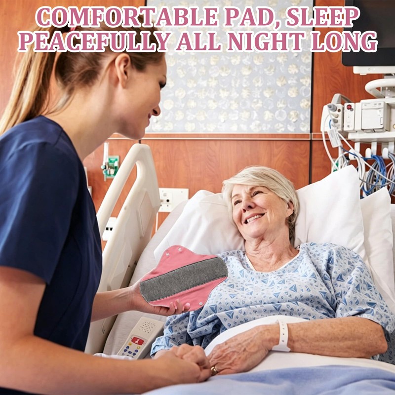 12Pcs Reusable Incontinence Pads for Women, Leakproof Washable Incontinence Pads