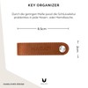 Key Organiser, Key Case Made of Real Leather, Stainless Steel