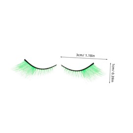 TOVINANNA 10 Pairs Green Eyelashes St. Patrick's Day Exaggerated False Eyelashes for Party Green Lash Kit for Irish Festival Wispy Strip Lashes