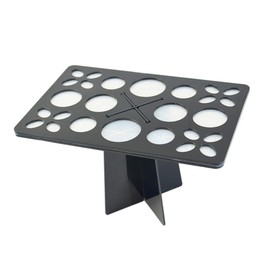 Mikinona Nail Art Brush Drying Holder Cosmetic Shelf Black Foldable Brush Holder Air Drying Makeup Brush Organizer