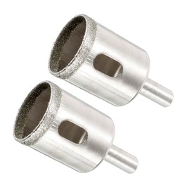 CoCud Diamond Hole Saws Drill Bits, 25mm / 1" Drilling Diameter, Nickel Plated Alloy Steel Drill Bit - (Applications: for Glass Ceramic Tiles Marble Stone), 2-Pieces