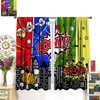 Super City Curtains for Kids,olourful Polka Dot Superhero Comic Style