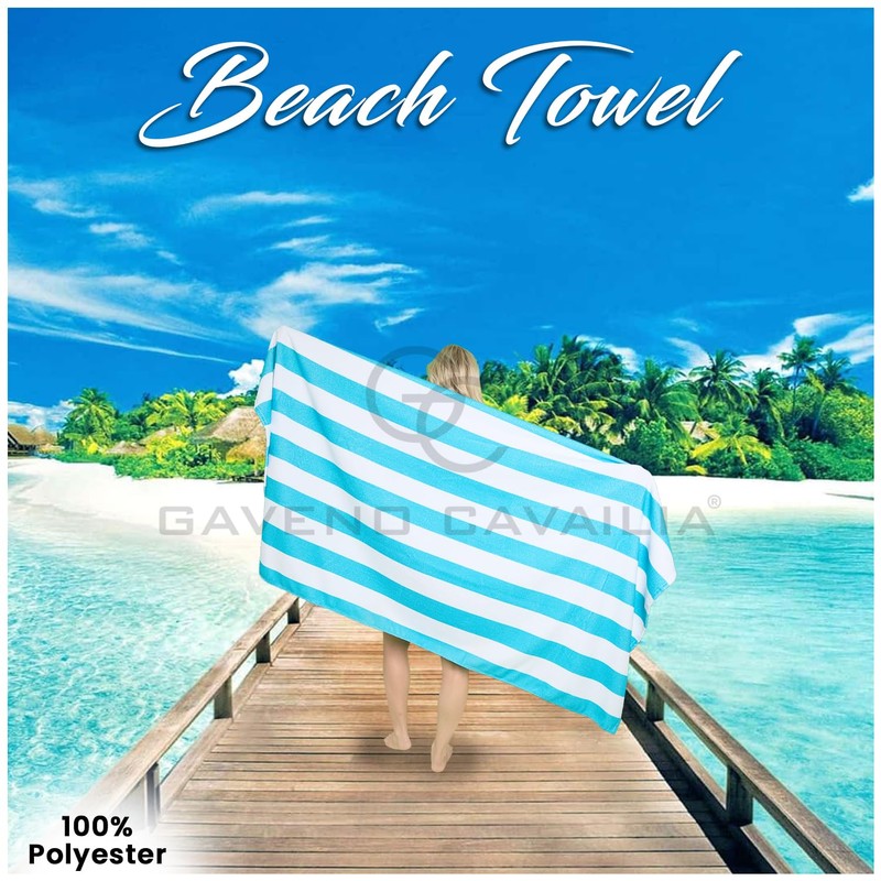 GC GAVENO CAVAILIA Microfiber Beach Towel Large - Super Absorbent