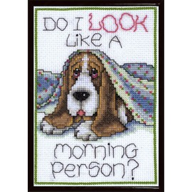 Tobin DW9781 14 Count Morning Dog Counted Cross Stitch Kit, 5" x 7", Multi-Colored