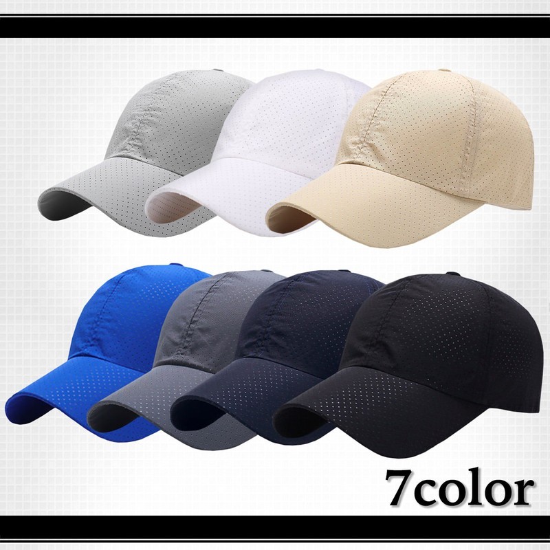 WHITE FANG CA012 Hat, Mesh Cap, Plain, Golf, Running, Sports,