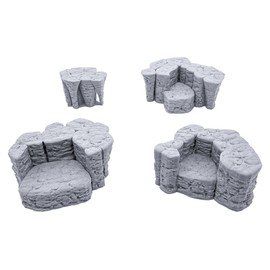 EnderToys Stackable Rocks by Printable Scenery, 3D Printed Tabletop RPG Scenery and Wargame Terrain 28mm Miniatures