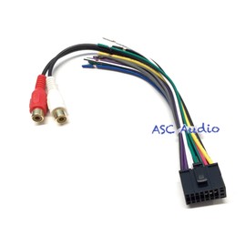ASC Audio Wire Harness and Speaker Plug for Dual Audio 16 Pin XD , XDH , XDMA , XDM , XDMR Type D with RCA