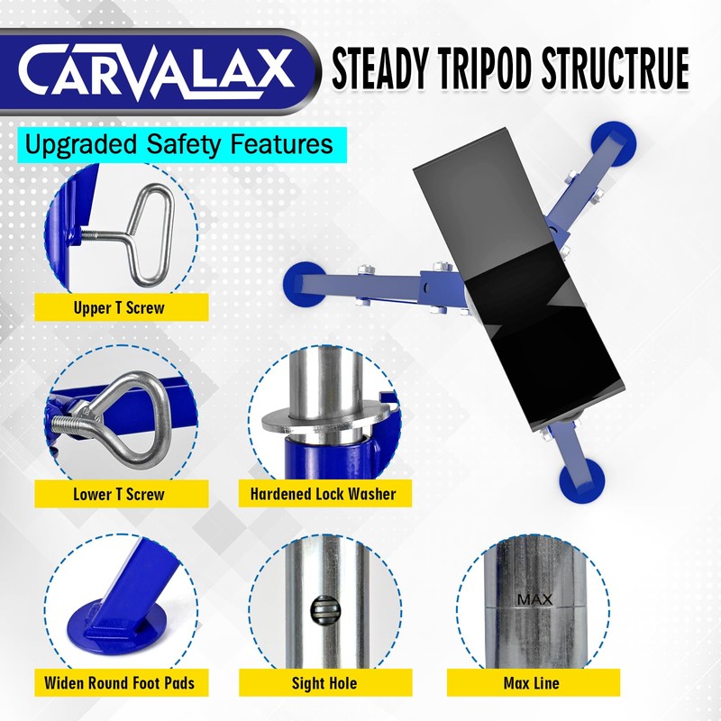 CARVALAX V-Head Pipe Jack Stand, 28"-52" Adjustable Height Pipe Stand