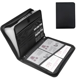 YUJHON Fireproof File Organiser, 13 Pockets Zippered Expanding File Folder, A4 Fireproof Document Accordian Filing Boxes