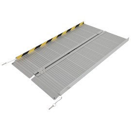 Foldable Wheelchair Ramp 4FT, Non Skid Threshold Ramp Aluminum, Portable Wheelchair Ramps Folding Handicap Ramp for Home Steps, Doorways, Curbs, Stairs