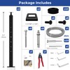 Gyykzz One-Stop Cable Railing Post Kit, 2Pack Level Drilled Line