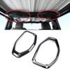 2Pcs Car Carbon Fiber Texture Roof Speaker Ring Cover Trim