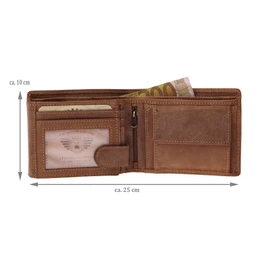 Greenburry Vintage Bone Head Biker Wallet Skull Brown, brown, Vintage