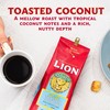 Lion Coffee Toasted Coconut Flavored, Light Roast Whole Bean Coffee,