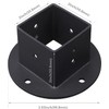 VANROUG 2 x 2 Square Fence Pole Flange Base Pergola