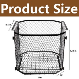 moonoom Deer Feeder Varmint Guard - 12.5” x 8.5” Varmint Cage for Feeder,Keep Raccoon Squirrels Birds Away from Your Feeder (Octagon)