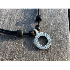 HANA LIMA Odin Thor Leather Necklace 4 Elements Viking Men Women, Leather, 0