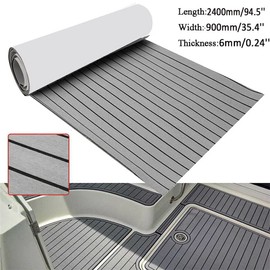YIPONYT EVA Foam Boat Flooring Decking Sheet, EVA Foam Teak Decking Mat, Non-Slip Self-Adhesive Soft Boat Sea Deck Marine Carpet Mat for Motorboat RV Yacht Kayak Sea Deck Helm Pad Swimming Pool