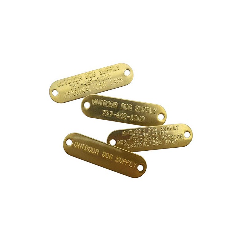 Outdoor Dog Supply Brass Custom 3/4" Tag with Raised Lettering