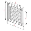 METAL Air Vent Grille Cover 165x240 (6.5x9.5") WHITE Ventilation Grill