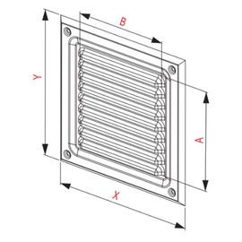 METAL Air Vent Grille Cover 165x240 (6.5x9.5") WHITE Ventilation Grill Cover