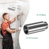 M METERXITY Shower Head Extension Arm, Stainless Steel G1/2 Male