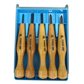 Mikisyo Hamono Power grip Chisel [Set of 5] Transparent case S set 800169