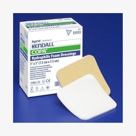 Kendall Copa Hydrophilic Foam Dressing - 3.5x3" Fenestrated Box of 10 - KND55535_BX