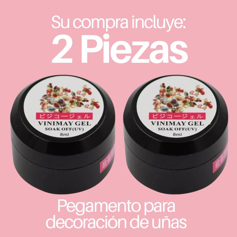 2 Piezas - Gel Construccion Decoracion 3D Uñas Pegamento Para